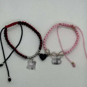 Couple magnet heart bracelets