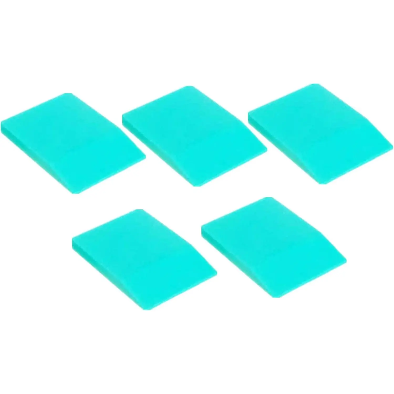5 Packs Mini , Silk Printing Squeegees for Chalk Paste, Self-Adhesive Stencil Screen Scraper Printing Tool Small  Turquoise  for Transfer Chalk  Stencil Ink