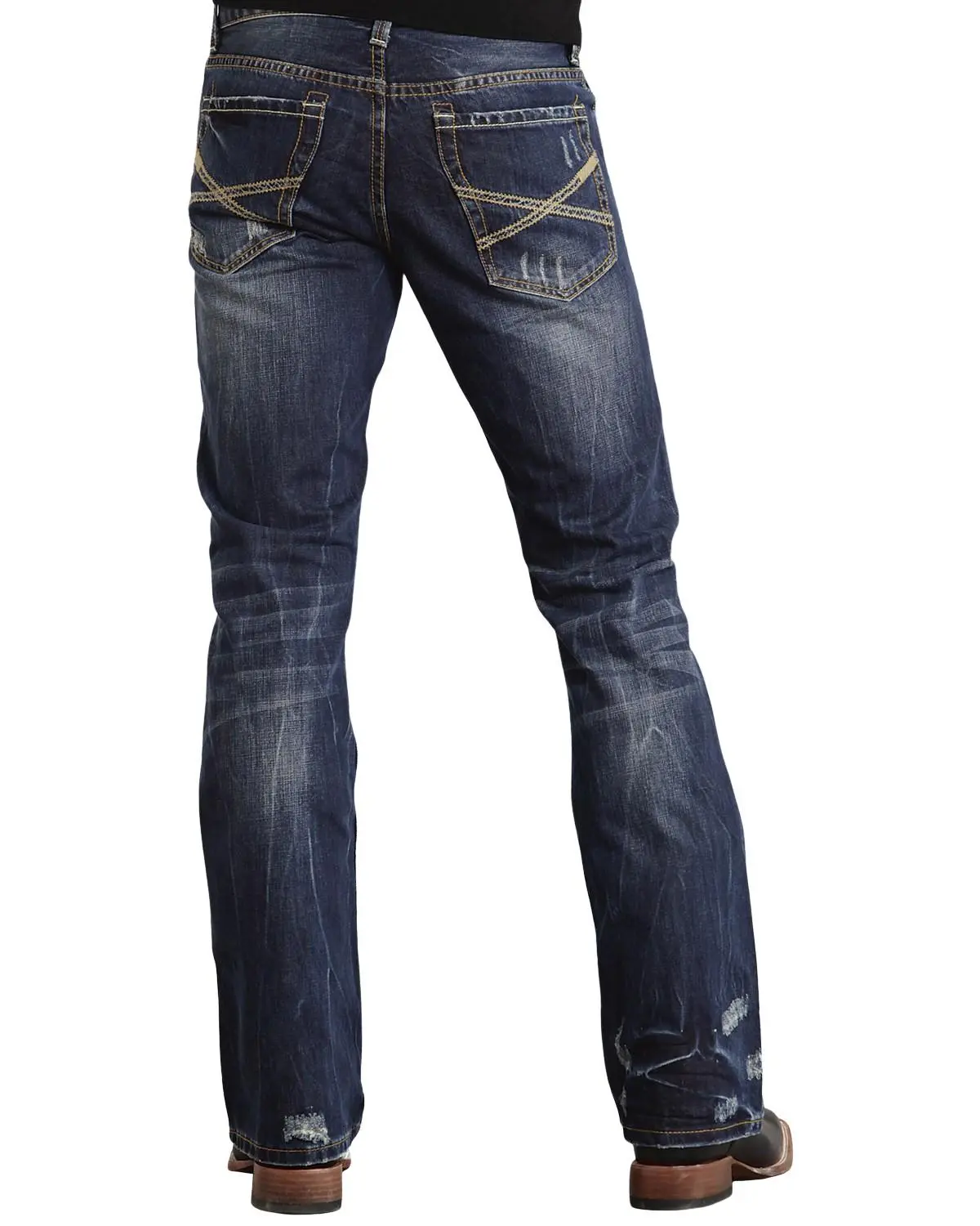 Stetson Men's Rock Fit X Stitched Jeans Big And Tall - 11-004-1014-3000 Bu_T