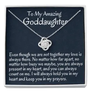 Goddaughter Necklace, To My Goddaughter Gift From Godmother Necklace Gift For Baptism, Confirmation