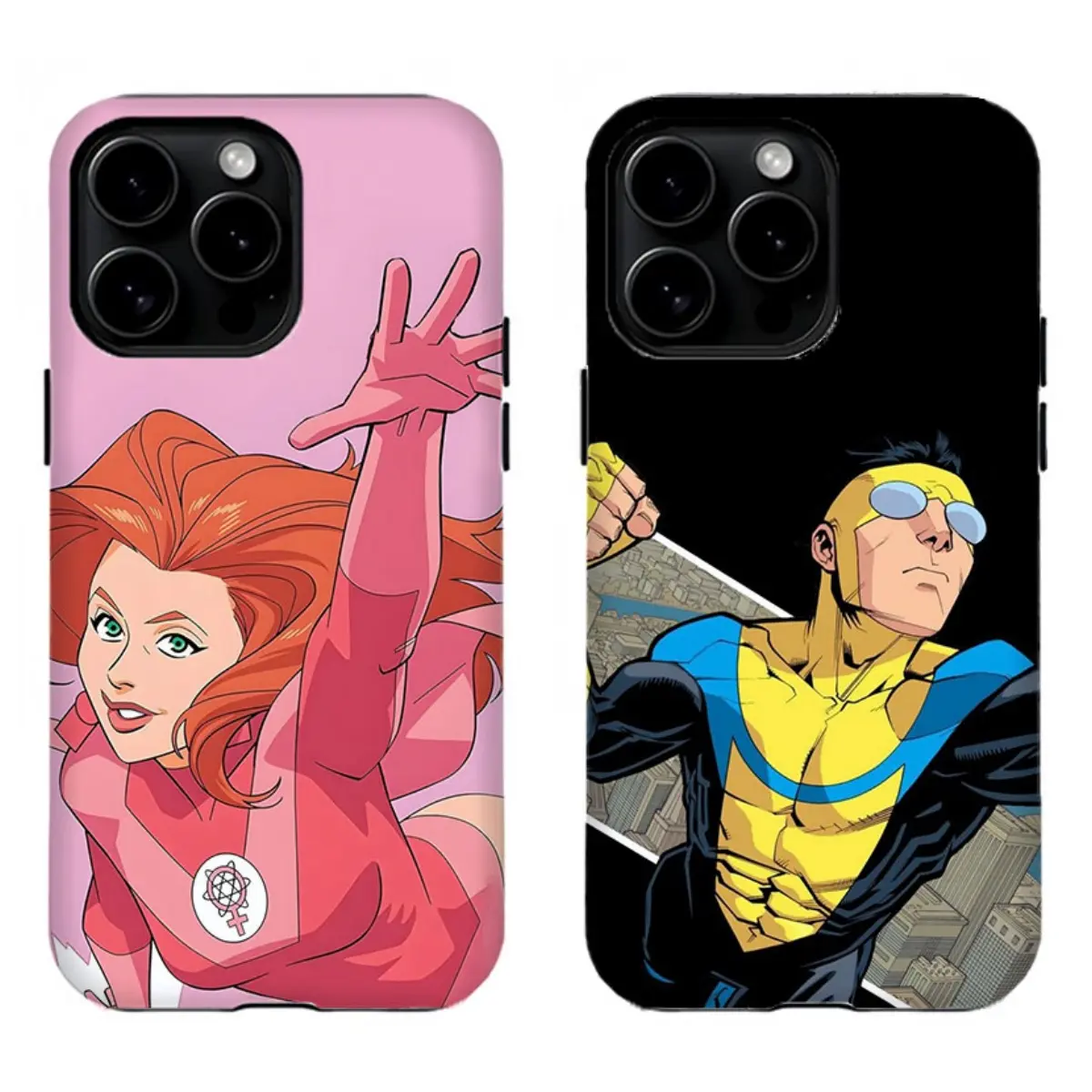 Custom Invincible S-Superhero E-Eve Rubber Smartphone Case - Thin Frame, Wireless Charging Compatible, Resistance & Protection - Eye-Catching Accessory For iPhone 11-17 Pro Max, Samsung S22-S26, Anime Fan Gift