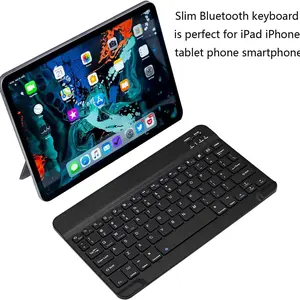 Ultra-Slim Bluetooth-compatible Keyboard for iPad, Rechargeable Portable Wireless Keyboard, Compatible with iPad Pro/air/mini, iPhone, Android, Samsung, Laptop
