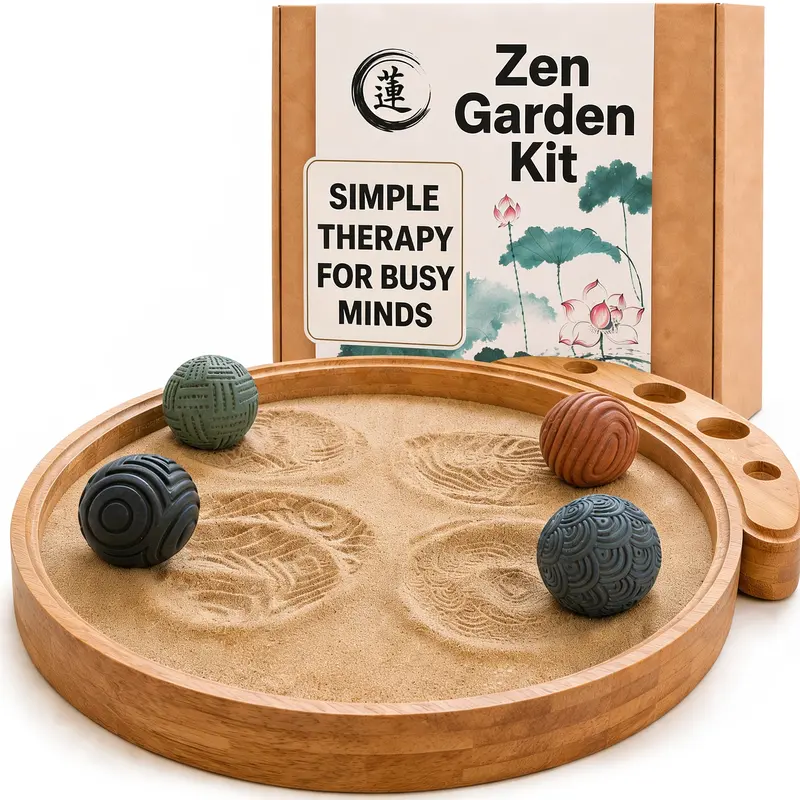 Enso Sensory Zen Garden Kit – Grounding Ritual Tool for Nervous System Healing | Ancient Zen Practice for Mindfulness, Spiritual Wellness & Intentional Living