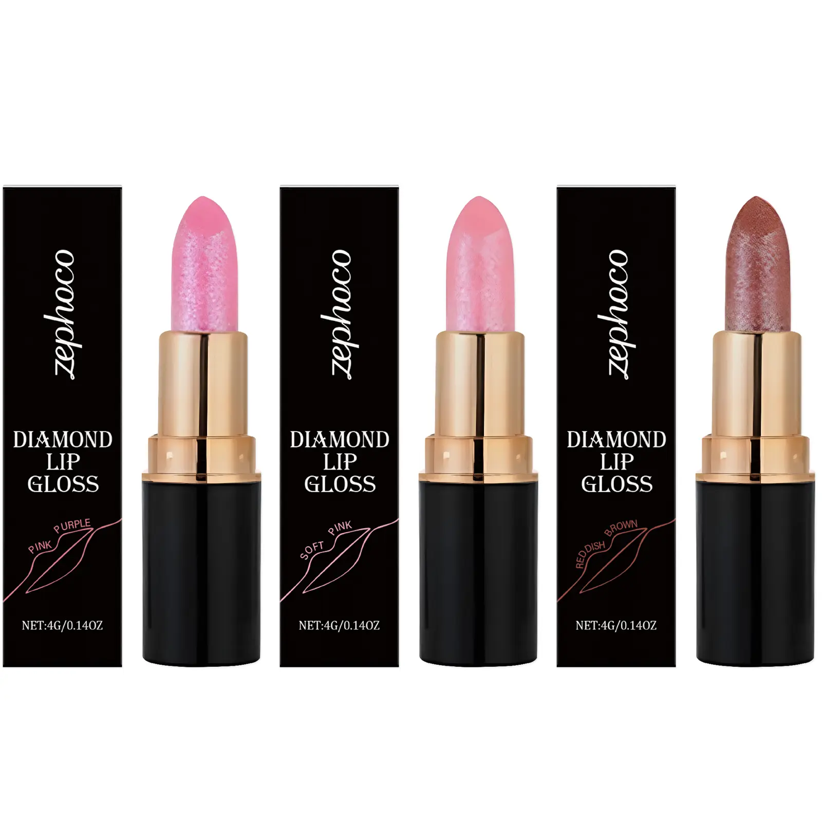 Diamond-Like Glossy Lip Product - Flawless, Natural Shine, Smooth, Moisturizing, Easy-to-Color, Versatile Lipstick & Lip Gloss, Perfect Valentine's Gift