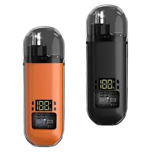 Nose Hair Trimmer for Men Women, Unisex Rechargeable Trimmer, Painless Eyebrow Facial Hair Shaver, LED Display Nose Clipper, Waterproof Dual Edge Blades Clipper for Easy Cleaning, That Does Not Harm The Nasal Cavity, Portable and Lightweight Design