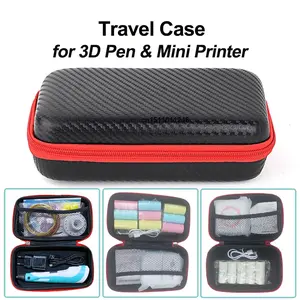 Portable 3D Printing Pen Storage Bag, Mini Printer Accessories PU Case, Thermal Printer and 3D Pen Organizer, Essential for Artists