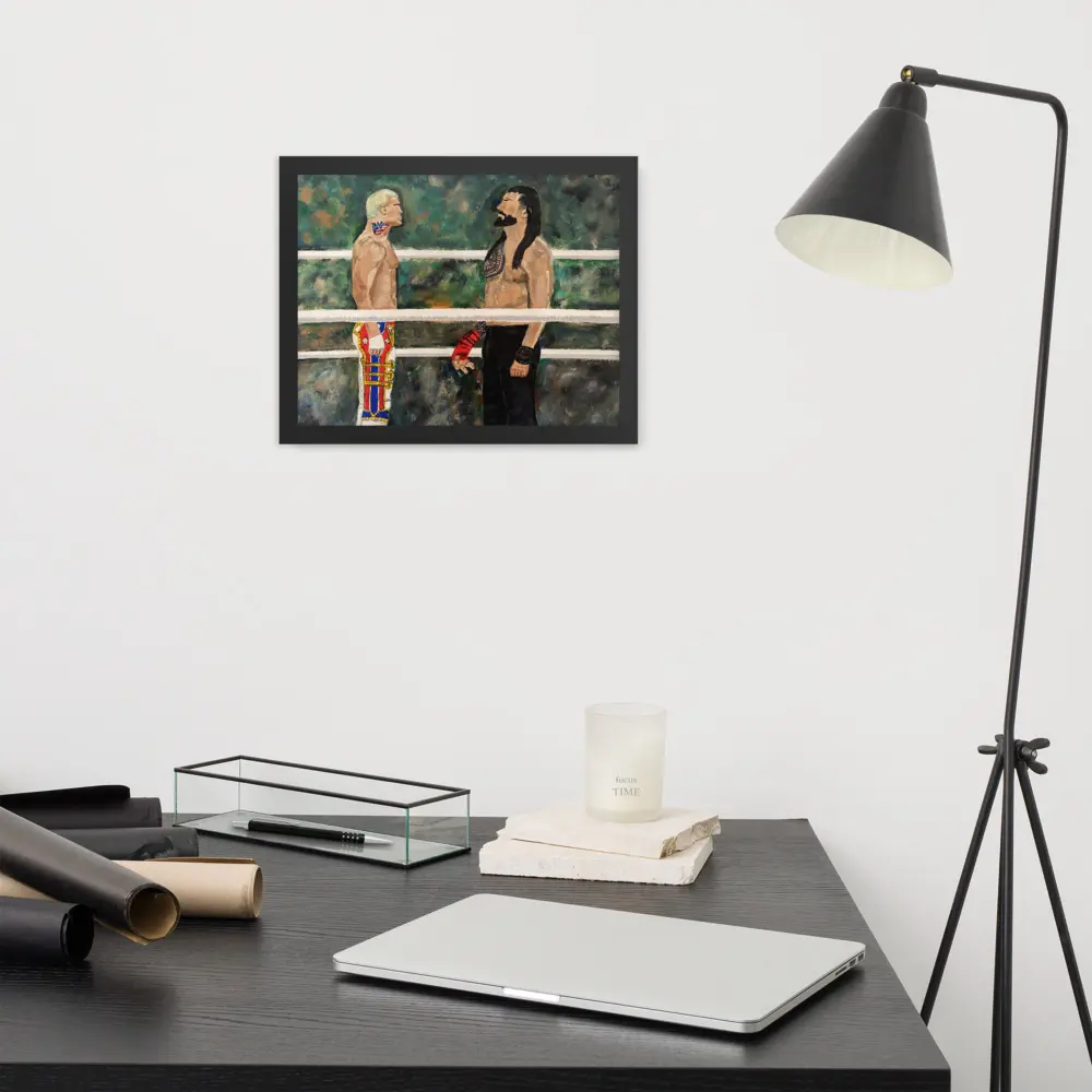 Cody Rhodes vs Roman Reigns Wrestlemania 40 Framed Photo Paper Poster