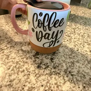 15oz Ceramic Coffee Mug with lid and removable grill! - Hand Wash Only  create Your Custom Mug Vibe - Perfect for On-the-Go Drinks - Natural Touch & Complete Drinking Solution -