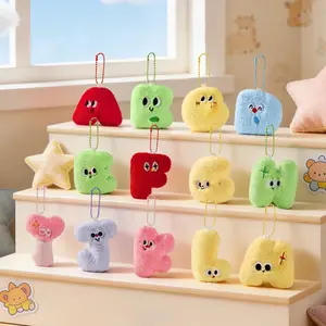 Creative plush 26-letter plush toy keychain small gift reward cute and adorable figurine bag hanger piece