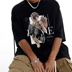 Cherub Angel Love Graphic T-Shirt Unisex Oversized Streetwear Casual Short Sleeve Tee