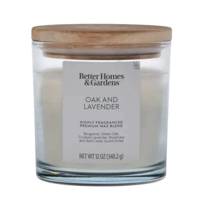 Better Homes & Gardens Oak and Lavender Scented 2-Wick Ombre Jar Candle 12oz