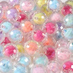 10pcs Heart Shaped Beads UV Plated DIY Bracelet Phone Chain Keychain Pen Accessories, Diy Beading Accessories, 16mm Round Jewelry Making Supplies, Acrylic Beads