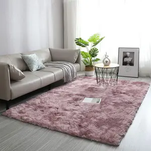 Solid Color Fluffy Fuzzy Rug, Soft Shaggy Rug, 1 Count Non-slip Soft Plush Mat, Home Decorative Rugs, Decorative Carpet for Home Living Room Bedroom Study Room, Modern Indoor Rug, Home Decor