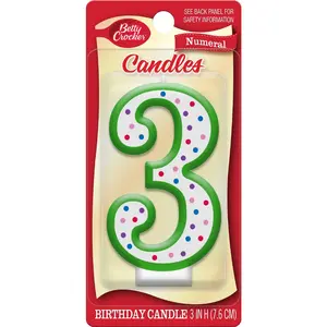 Candle Numeral 3, 1 Piece