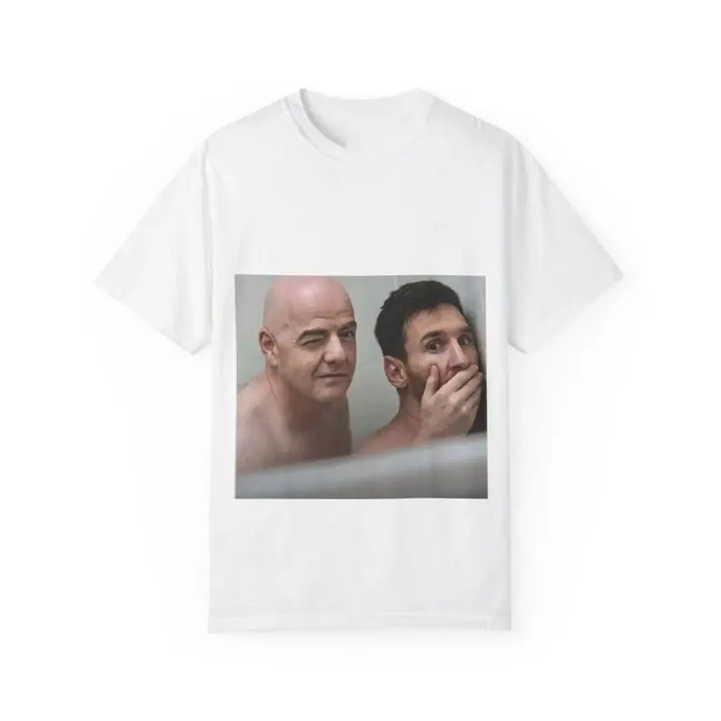 Fifatino Et Messi Shirt, Graphic Funny Meme Shirt, Messi And Gianni Infantino Tee