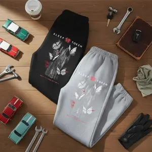 Sleep Token Butterflies Band Logo Sweatpants, Trendy Top Sweatpants, Cotton Graphic Casual Sweatpants, Perfect Gift for Him & Her, Best Gift SS 54ZCY