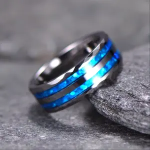 Men's Stainless Steel Ring 1Pc New Style - Fashionable Double Bevel Cut Men's Jewelry, Perfect Jewelry For Male Friends