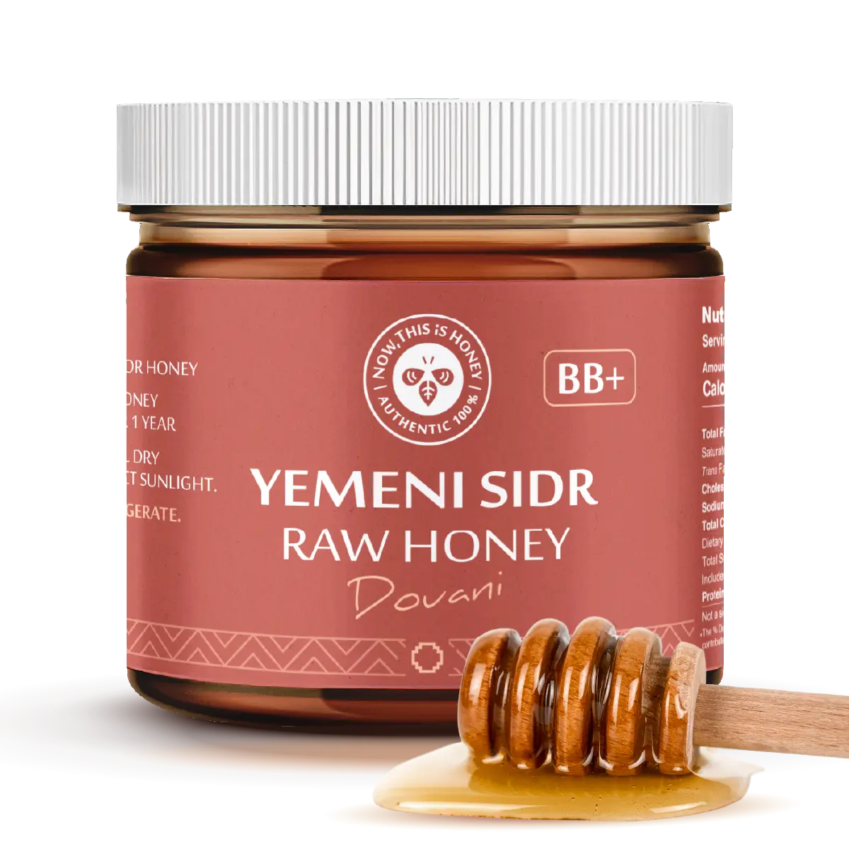 Raw Yemeni Sidr Honey Grade BB+ Royal Premium Honey, Unpasteurized, and Unfiltered - Authentic Douani Sidr Honey