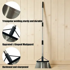 Stainless Steel Snow Shovel with Handle, suitable for road cleaning (snow, ice, soil, moss, etc.) and lawn edging. Sharp and practical, easy to use, sturdy and durable, it is a must-have for home.