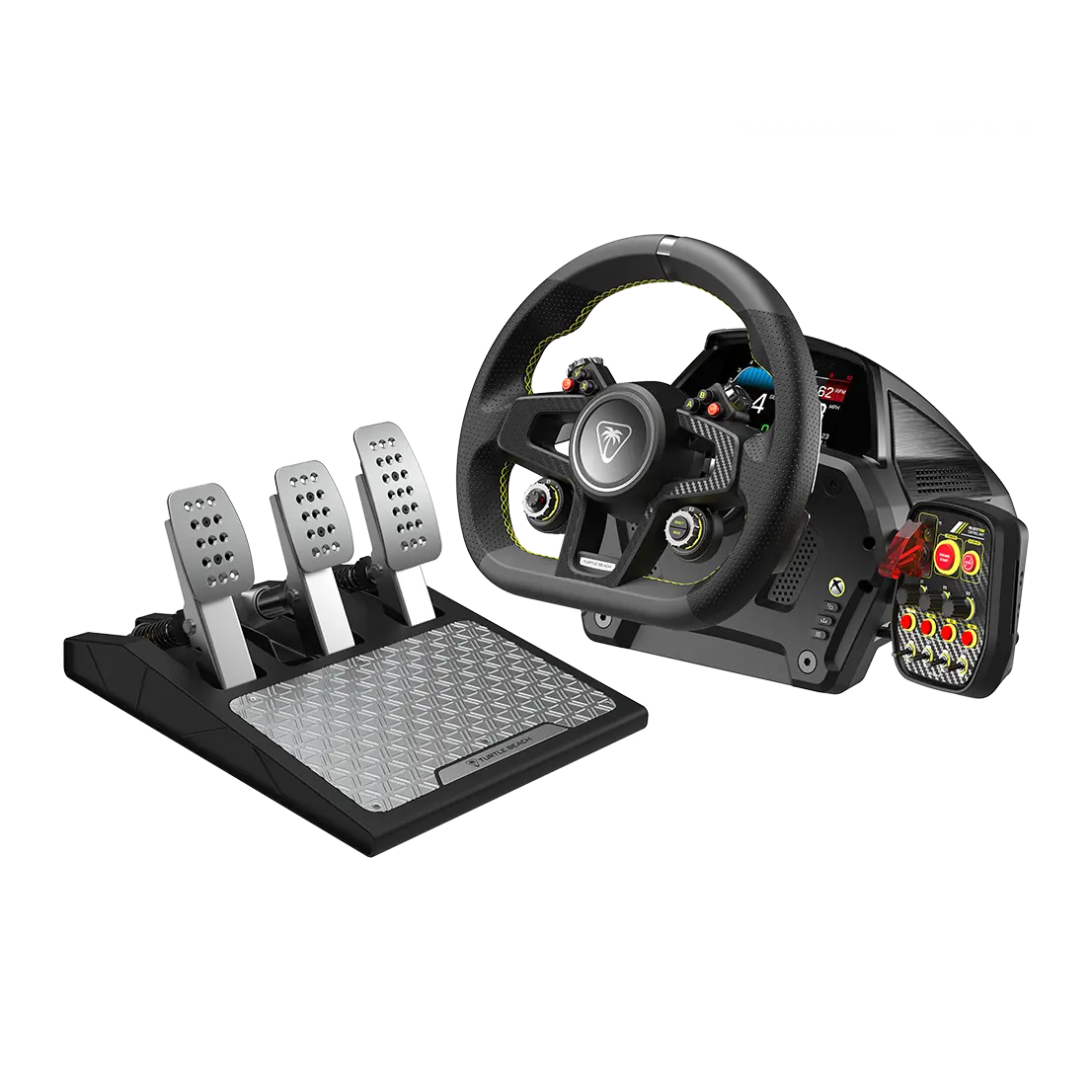 Turtle Beach VelocityOne Race Wheel & Pedal System - 7.2Nm Direct Drive Force Feedback, 3 Pedals & Magnetic Paddle Shifters, Hall Effect Sensors Turtle Beach VelocityOne Race Wheel & Pedal System - 7.2Nm Direct Drive Force Feedback, 3 Pedals & Magnetic Paddle Shifters, Hall Effect Sensors