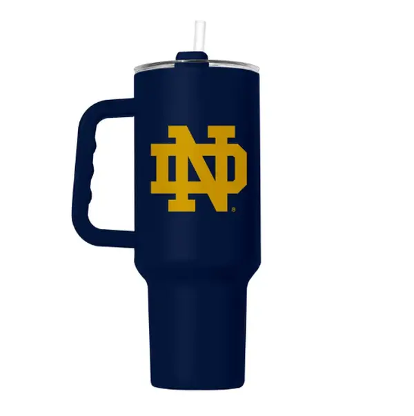 [Gift Box & Straw] University of Notre Dame 20oz Skinny & 40oz Handle Tumbler, College Pride Stainless Steel Vacuum Insulated Coffee Cup, Hot & Cold Travel Mug, Alumni & Football Fan Gift