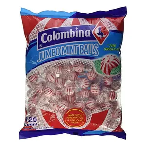 Colombina Jumbo Mint Balls 120 ct. - Hard and Long Lasting Candy with Mint Flavor - 120 Count Candy Bag Sweet Bonbon