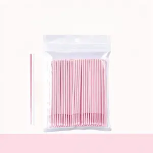 100pcs Disposable Multifunctional Mini Micro Cotton Swabs Set for Eyelash Extension Nail and Cosmetic Use Multicolor Pink Green for Beauty Care Clean Cottonbud