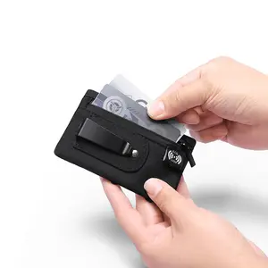 RFID Blocking Hidden Travel Wallet, Anti-Theft Waist Belt Pouch, Slim Zipper Card Holder for Outdoor & Daily Use