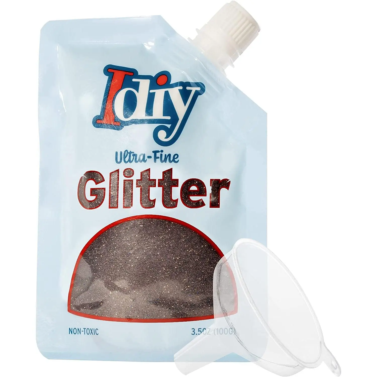 DIY Ultra Fine Glitter (100g, 3.5 oz Pouch) w Easy-Pour Bag and Funnel - Wine Mauve Extra Fine - Perfect for DIY Crafts, School Projects, Summer Camp & More
