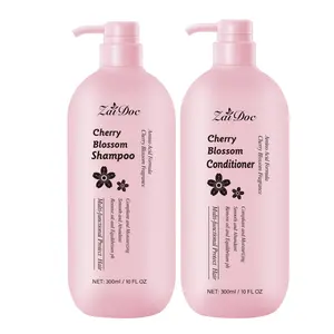 Zaidoc Cherry Blossom Shampoo & Conditioner 300ml - Tame Tangles Boost Shine Every Wash Like Spring Vibe Multi-functional Protect Formula