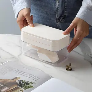 4pcs/set Ice Cube Tray with Lid & Bin, Ice Tray, Ice Making Tray with Shovel, Reusable Ice Cube Maker For Home Kitchen