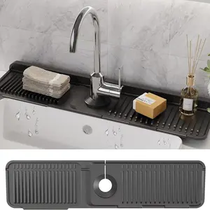 Silicone Dish Drainer Mat, 1pc Foldable Heat-resistant Pot Holder Pad, Multipurpose Draining Board for Dishes and Utensils, Tableware, Kitchen Coasters, Home, Kitchenware