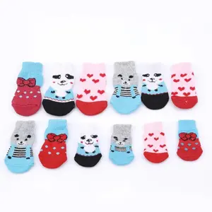 Calcetines antideslizantes para perros y gatos, Protector de patas, 4 Uds.