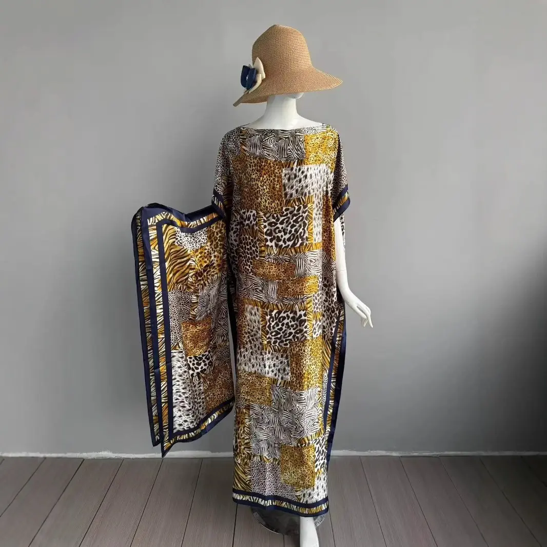 Square leopard print yellow