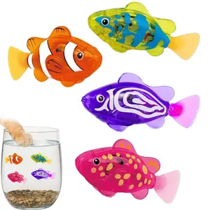 4PCS Make Bath Time a Splash! Magic Glowing Swimming Fish - Interactive Water-Activated Robot Toy for Kids, Perfect Gift for Babies & Toddlers