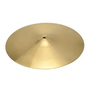 Golden 16" Crash Cymbal: 0.7mm Copper Alloy, Professional-Grade for Drum Kits – Crisp Resonance