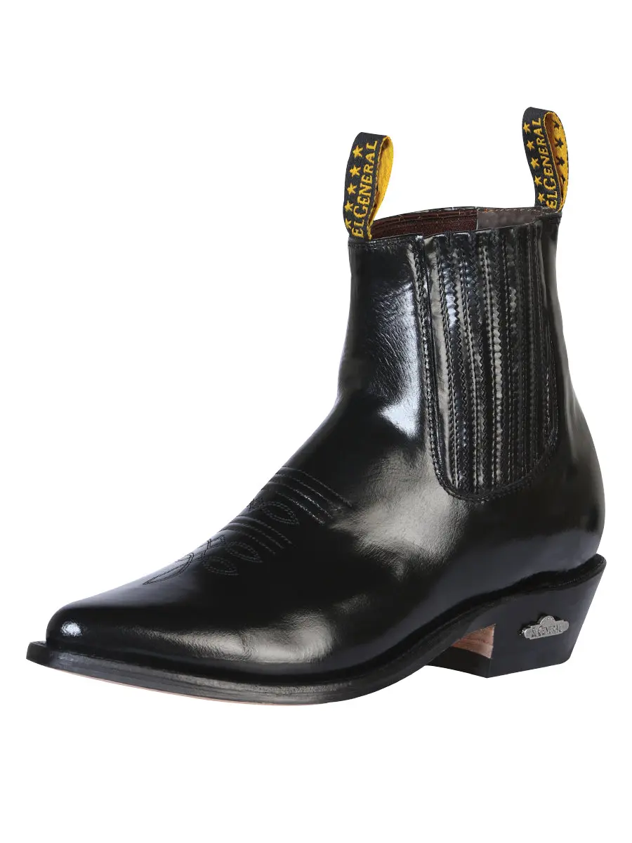 Men's El General Decor Leather Closed-Ankle Cowboy Shoes - Black Chameleon 181 Walking Shoes, Men's Boots Footwear, Shoe