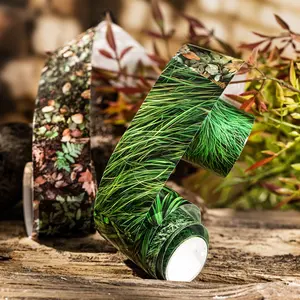 Natural Texture Series Washi Tape Roll/bag, Handmade Paper Material, Multi-Scene Decorative Stickers for Journals & Water Bottles