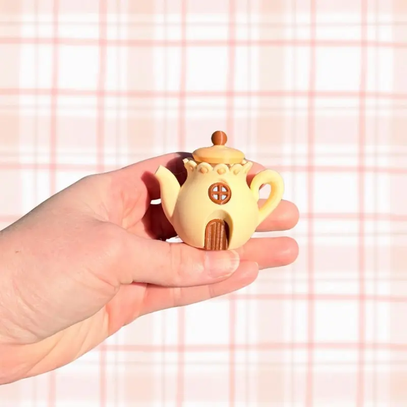 Tea Kettle Clicker Fidget | Cottagecore Pastel Desk Toy | 3D Printed Peach Fidget | Tea Lover Gift | Cozy Desk Decor
