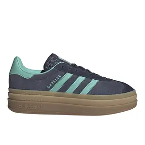 adidas Womens Gazelle Bold Lace Up Sneakers Shoes Casual - Blue