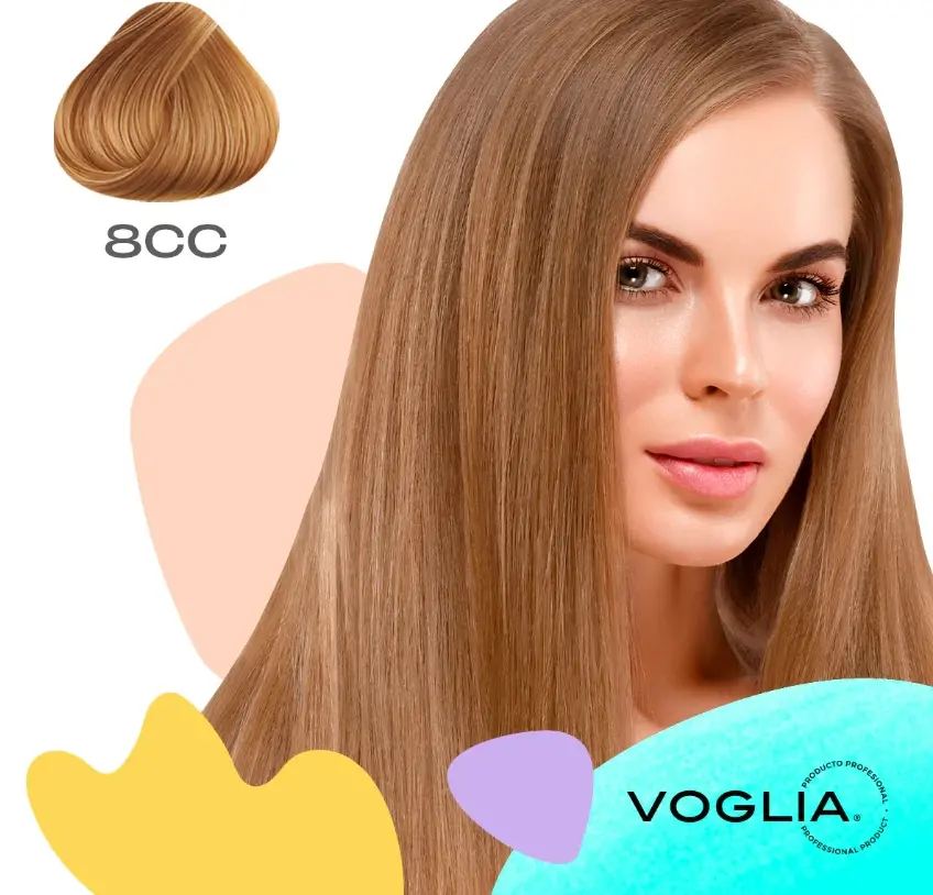 Voglia Permanent Hair Color Cream – #8CC Light Blonde
