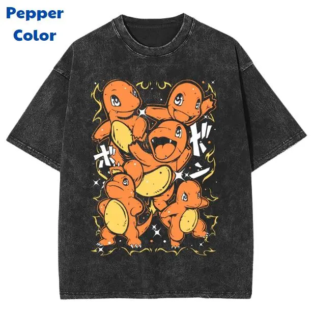 Bootleg Charmander Vintage Tee, Charmander T-Shirt, Pokemon Tee, Anime Shirt, Animation Graphic Tees, Gym Shirt, Unisex T-Shirt