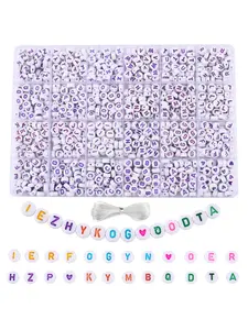 Bead Acrylic Monochrome Letter Bead Drip Oil DIY Bracelet Accessories Loose Bead Material Jewelry Accessories Set