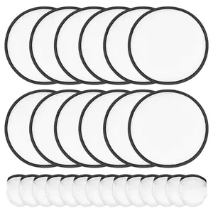 A Set of 30/24 Pcs Foldable Flying Disc Fans Bulk with Bags,9.8 Inch DIY Sublimation Handheld Cooling Fan Beach Flying Disc for Summer Outdoor Games Activities Birthday Wedding Christmas Party Gifts,Hand Tools Kits