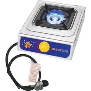 Vivicreate Camping Gas Stove and Grill - Outdoor Propane Stove, Fishing and Hiking Burner (Aluminum)