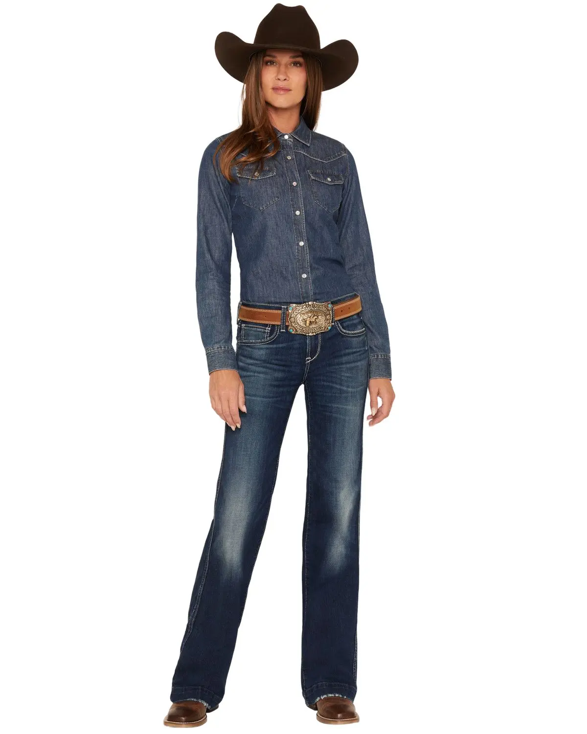 Ariat Women's Women'S R.E.A.L. Kacy Dark Wash Perfect Rise Trouser - 10078947