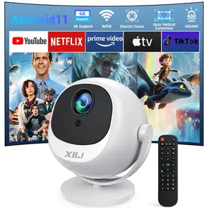 Native 1080P Bluetooth Projector with WiFi & BT5.2, Portable Outdoor Movie Projector with Built-in Speakers, Compatible with Smartphone, HD, USB, AV, Fire Stick, PS5 for Home, Bedroom & Outdoor Use, 4K Audio, Black