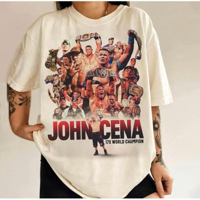 John Cena WrestleMania 17th championship shirt, Homage Retro Classic Graphic Tee Bestseller Unisex Sport Sweatshirt Gift For Men And Women