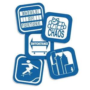 411VM Skateboard Sticker Icons 5-Pack Stickers