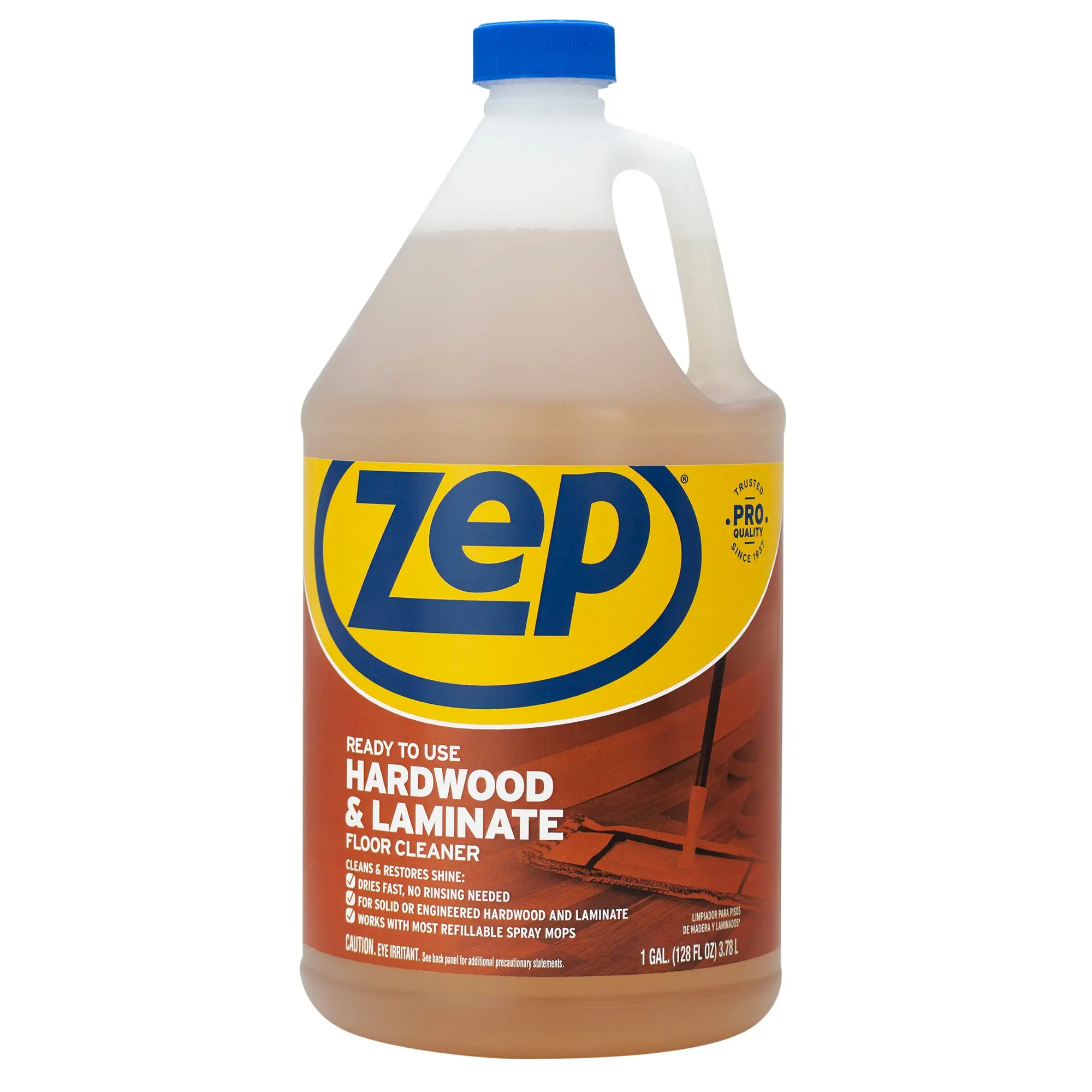Zep Hardwood & Laminate Floor Cleaner, Brown - 1 Gallon  ZUHLF128CT